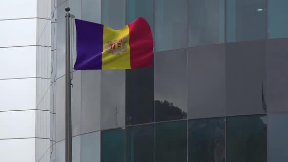 Andorra Flag Background 4K