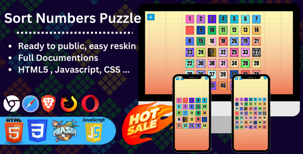 Sort Numbers Puzzle Html 5 Game