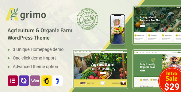 Agrimo - Agriculture & Organic FarmTheme