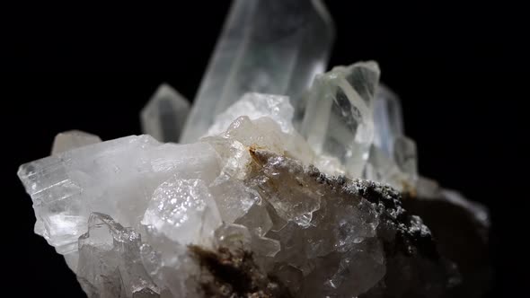 Quartz crystals taken with a macro lens very close up. Shows details in structure.