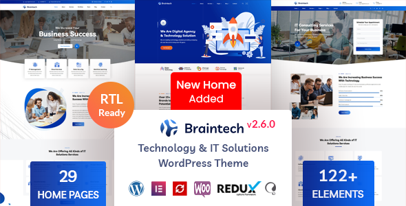 Braintech - Technology & IT Solutions WordPress Theme