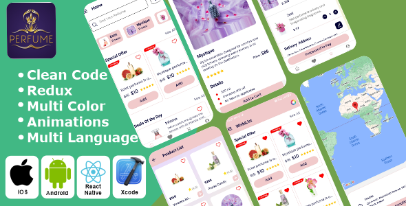 Perfume App - Fragrance Marketplace | Perfume Online Store React Native iOS/Android App Template