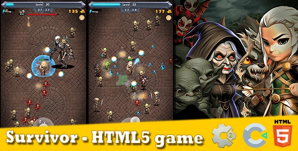 Archer of Labyrinth - HTML5 survivor.io A popular survivor game (Construct 2, 3)