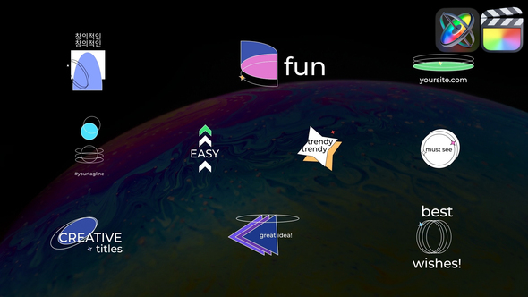 Abstract Modern Titles for FCPX alt