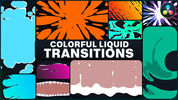 Colorful Liquid Transitions for DaVinci Resolve