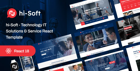 hi-Soft - IT Solutions and Services Company React Template
