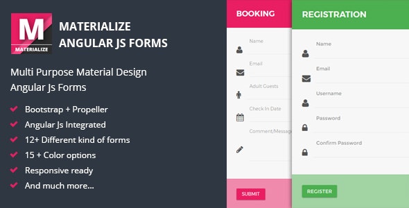 Materialize – Material Angular JS Forms