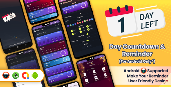 Day Countdown & Reminder, Hurry Day Countdown & Reminder, Countdown app, Days To | Countdown