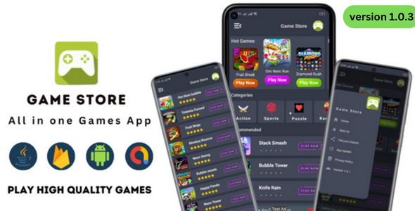 Game Store – Android All in One Games App with Admob Ads, Unlimited Games & Much More