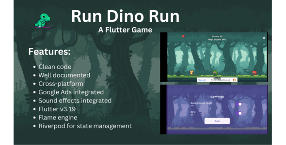 Run Dino Run - Flutter Game