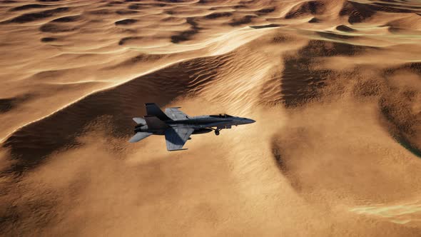 American Military Plane Over the Desert