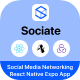 Sociate - Social Media Networking | React Native Expo App |CLI 0.73.4 - CodeCanyon Item for Sale