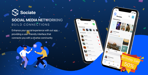 Sociate - Social Media Networking | React Native Expo App |CLI 0.73.4