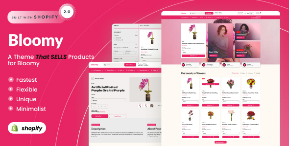 Bloomy - Flower & Florist Shopify 2.0 eCommerce Template