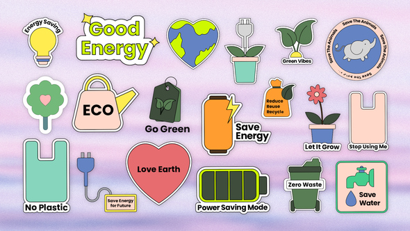 Sticker Pack - Sustainable Ecology After Effects Project Template