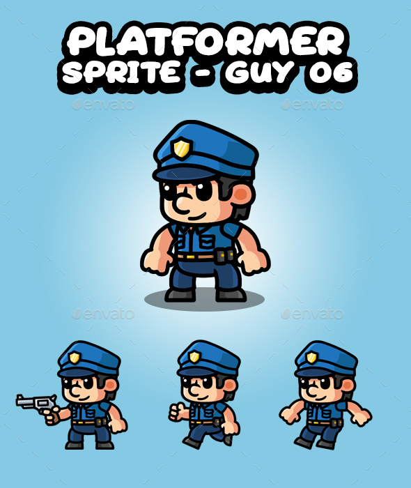 Platformer Game Character Guy 06