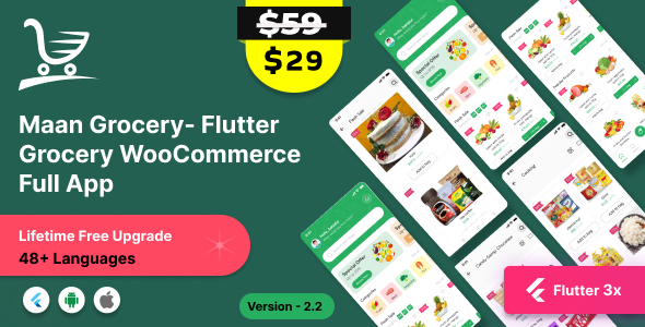 Maan Grocery - Flutter Woocommerce  Grocery Full app