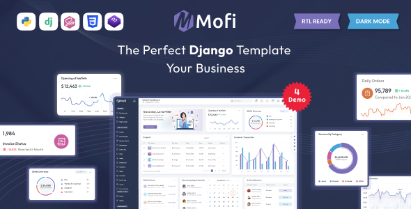 Mofi – Django Admin & Dashboard Template
