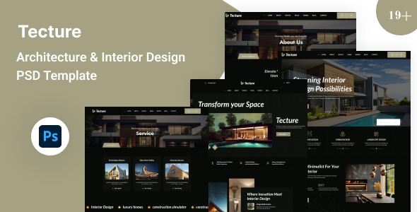 Tecture - Architecture & Interior Design PSD Template