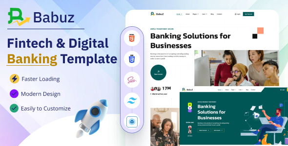 Babuz - Fintech & Online Banking HTML Template