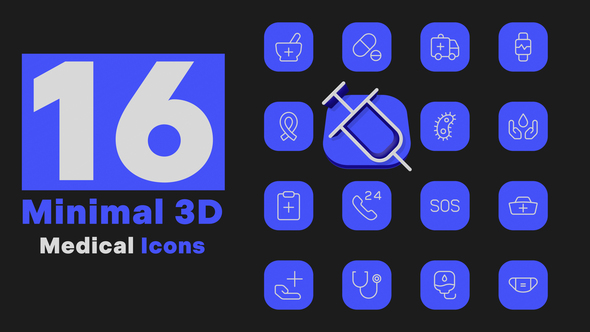 Minimal 3D - Medical Icons