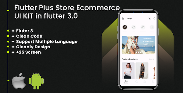 Flutter Plus Store Ecommerce UI KIT in flutter 3.0