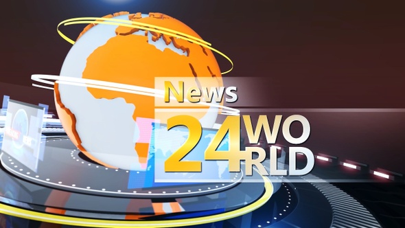 Broadcast News Intro, Orange Color Background 2