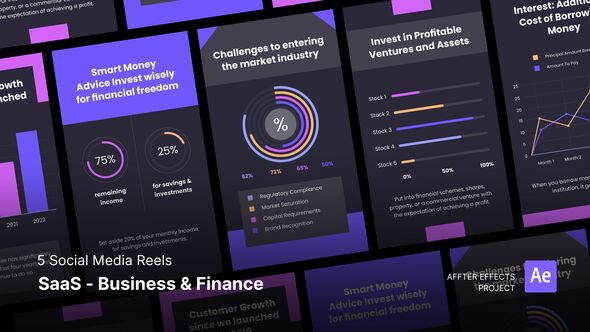 Social Media Reels - SaaS - Business & Finance After Effects Template