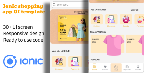 Ionic App UI Kit for Online Shopping