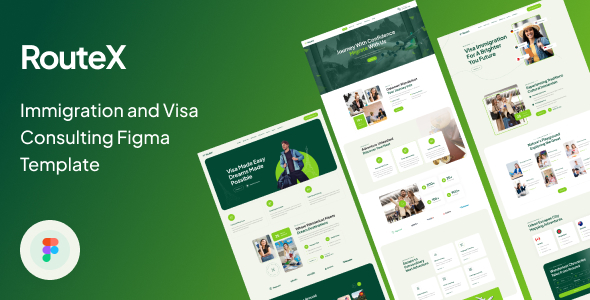 RouteX - Immigration and Visa Consulting Figma Template