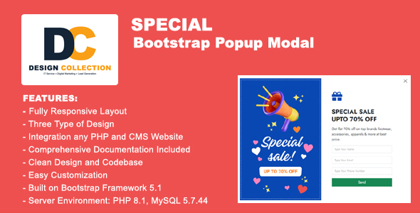 Special - Bootstrap Popup Modal