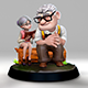 Carl and Ellie 3D Print Model 3D print model - 3DOcean Item for Sale