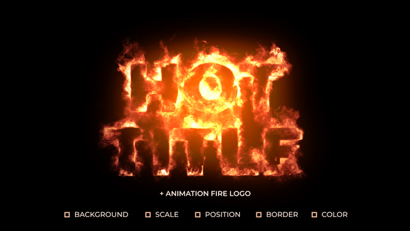 Realistic Fire Title and Logo