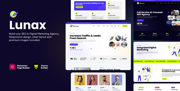 Lunax - Digital Marketing & SEO Agency WordPress Theme