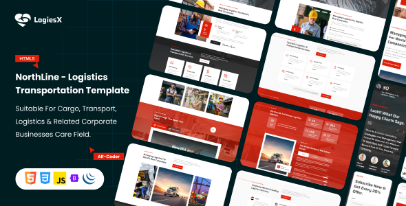 LogiesX – Logistics & Transportation HTML Template – 0 Sold!