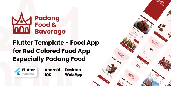 Padang Food App | Flutter Android iOS UI Kit Template