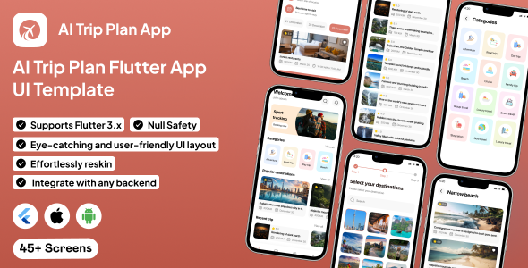 Tour Guide UI template | Trip planner app in Flutter | AI Travel Assistant App | TourAI App Template