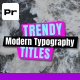 Trendy Titles - VideoHive Item for Sale