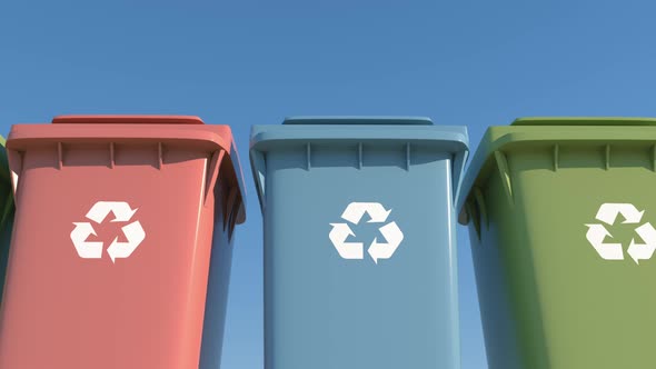 Colored Container Separate Garbage Collection for Environmental Protection