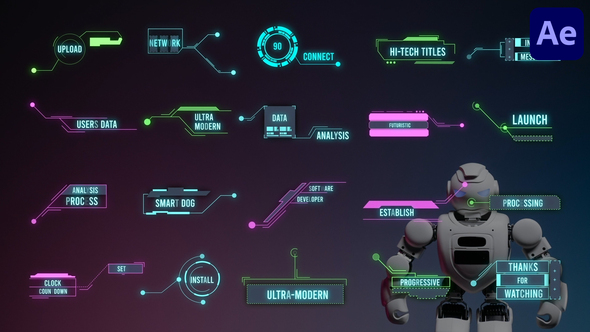 Hi-Tech HUD Titles for After Effects