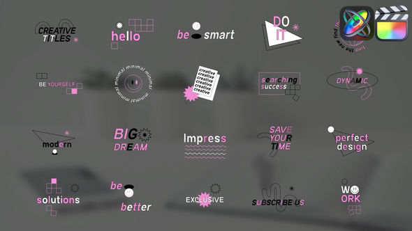 Creative Designer Titles for FCPX alt