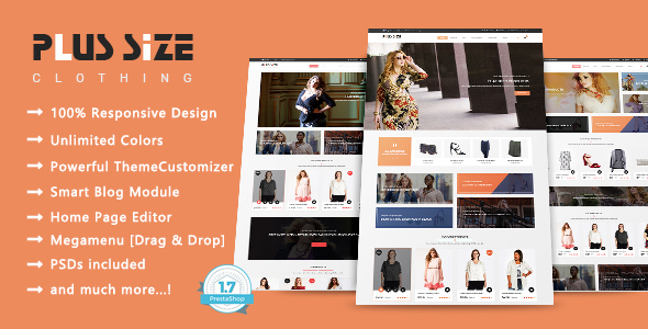 Plus Size - Clothes Fashion Shop Responsive PrestaShop 1.7 Theme