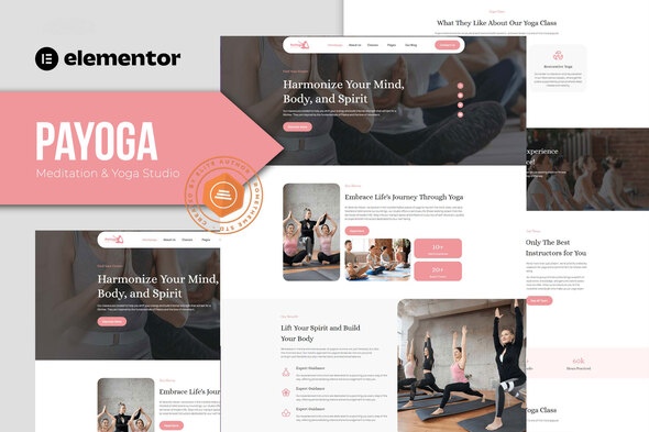 Payoga - Meditation & Yoga Studio Elementor Template Kit