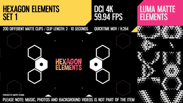 Hexagon Elements (4K Set 1)