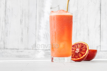 Blood red orange juice