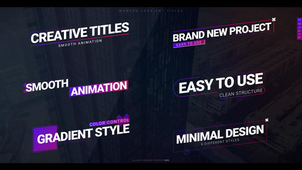 Modern Gradient Titles (FCPX) alt