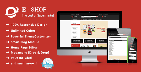 Eshop - Shopping Houseware & Electronics Responsive PrestaShop 1.7 Theme