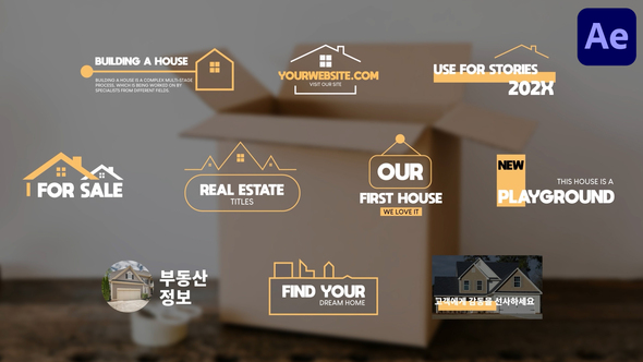 Real Estate Titles for After Effects alt