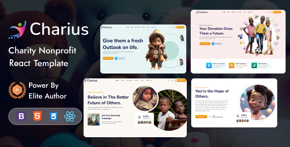 Charius  - Charity Nonprofit React Template