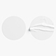 Two White Round Stickers - sleek and wrinkly sticky tag - 3DOcean Item for Sale